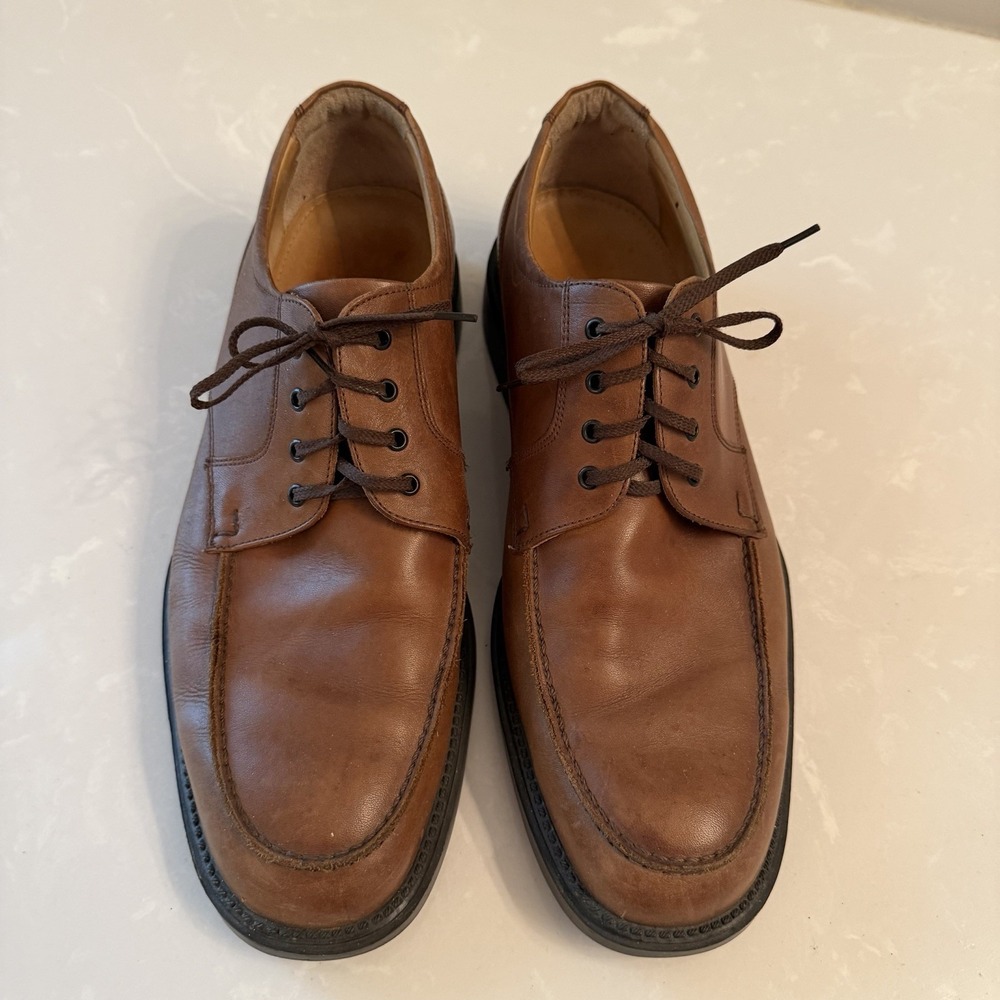 Johnston & Murphy Brown Leather Oxford Shoes Men Size US 13M